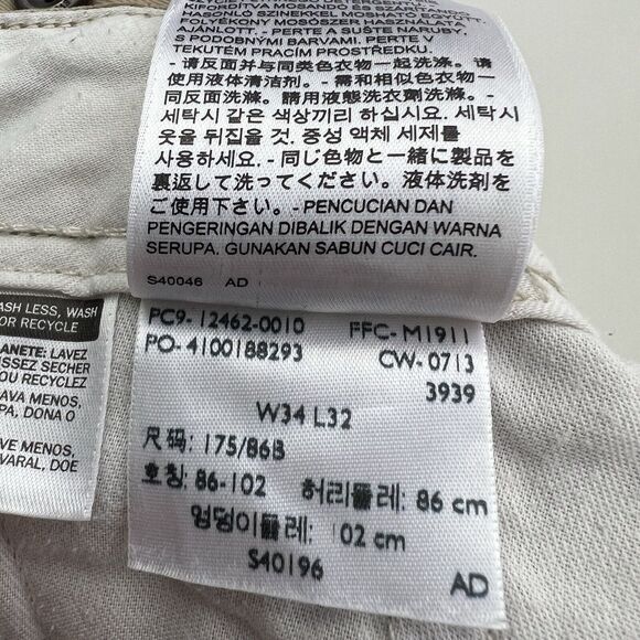 Levis Cargo Loose Fit Pants Mens 34x32 Actual 36x30 Khakis Utility Y2K White Tab - Picture 12 of 16